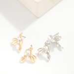 Wholesale metal Bird Stud Earrings Rhinestone Accent L