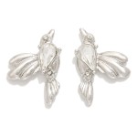 Wholesale metal Bird Stud Earrings Rhinestone Accent L