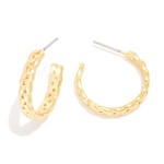 Wholesale braided Metal Hoop Earrings Brass Base D