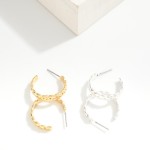 Wholesale braided Metal Hoop Earrings Brass Base D
