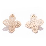 Wholesale metal Clover Post Drop Earrings Cut Out Details L