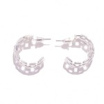 Wholesale metal Chain Link Hoop Earrings Brass Base D