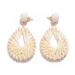 Wholesale raffia Teardrop Post Drop Earrings L