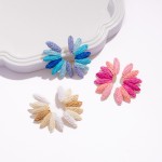 Wholesale raffia Fan Drop Earrings L
