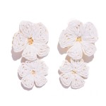 Wholesale linked Raffia Flower Post Drop Earrings L