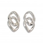 Linked Metal Tone Geometric Shape Drop Earrings

- Approximately 2" L