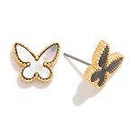 Wholesale acetate Butterfly Stud Earrings L