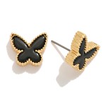Wholesale acetate Butterfly Stud Earrings L