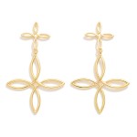 Wholesale metal Infinity Clover Drop Earring Clover Metal Post L