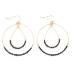 Wholesale beaded Hoop Wire Beaded Teardrop L
