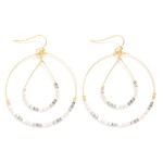 Wholesale beaded Hoop Wire Beaded Teardrop L