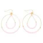 Wholesale beaded Hoop Wire Beaded Teardrop L