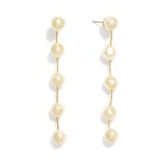 Wholesale pearl Beaded Cobra Chain Link Earrings L