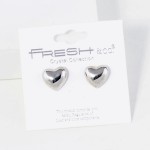 Wholesale puffy Heart Stud Earrings L