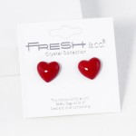 Puffy Heart Stud Earrings 

- Approximately .5" L 