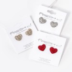 Wholesale pave Rhinestone Heart Stud Earrings L