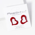 Wholesale hollow Heart Stud Earrings L