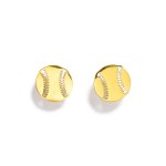 Wholesale metal Bassball Stud Earrings L