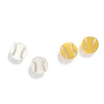 Wholesale metal Bassball Stud Earrings L