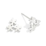 Wholesale metal Flower Cluster Stud Earrings L