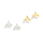 Wholesale metal Whale Tail Stud Earrings L