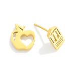 Wholesale metal Apple Pencil Stud Earrings L