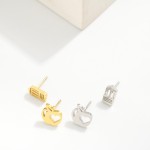 Wholesale metal Apple Pencil Stud Earrings L