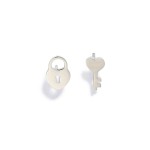 Wholesale metal Lock Key Stud Earrings L