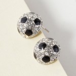 Wholesale pave Rhinestone Sports Ball Stud Earrings L