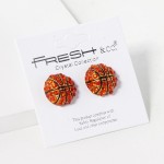 Wholesale pave Rhinestone Sports Ball Stud Earrings L