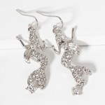Wholesale metal Mermaid Drop Earrings Rhinestone Accents L