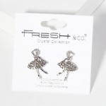 Wholesale rhinestone Studded Ballerina Stud Earrings L