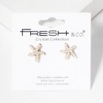 Wholesale rhinestone Studded Starfish Stud Earrings L