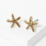 Wholesale rhinestone Studded Starfish Stud Earrings L