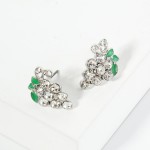 Wholesale rhinestone Studded Grape Vine Stud Earrings L