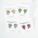 Wholesale rhinestone Studded Grape Vine Stud Earrings L