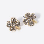 Wholesale pave Rhinestone Music Note Stud Earrings L