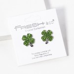 Wholesale pave Rhinestone Music Note Stud Earrings L