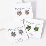 Wholesale pave Rhinestone Music Note Stud Earrings L