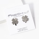 Wholesale pave Rhinestone Music Note Stud Earrings L