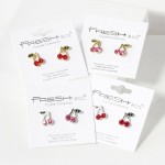 Wholesale rhinestone Cherries Stud Earrings L