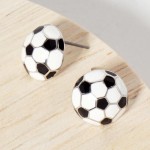 Wholesale enamel Sports Ball Stud Earrings L