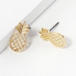 Wholesale metal Pineapple Stud Earrings L