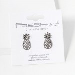Wholesale metal Pineapple Stud Earrings L