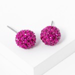Wholesale pave Rhinestone Ball Stud Earrings L