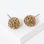 Wholesale pave Rhinestone Ball Stud Earrings L