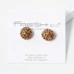 Wholesale pave Rhinestone Ball Stud Earrings L