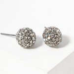Wholesale pave Rhinestone Ball Stud Earrings L