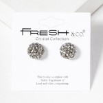 Wholesale pave Rhinestone Ball Stud Earrings L