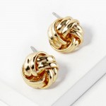 Wholesale metal Knot Stud Earrings L